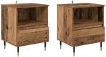 vidaXL Nachttisch 2 Stk Altholz 40 x 35 x 50 cm Holzwerkstoff 882650