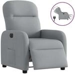 vidaXL Relaxsessel Elektrisch Hellgrau Stoff 3302952