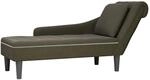 vidaXL Chaiselongue mit Kissen & Rechter Armlehne Armeegr&uuml;n Kunstleder 4009859
