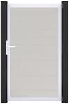 GroJa Tor 1-flg. Basicline Schmal 100 cm x 180 cm Wei&szlig; Rahmen EV1