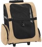 vidaXL Trolley f&uuml;r Haustiere 3-In-1 Sandfarbe 48x32x57-106 cm cm Oxford-Gewebe