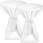 Beautissu Premium Stehtischhusse &oslash; 60cm Wei&szlig; 2tlg