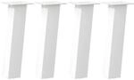 vidaXL Couchtischbeine 4 Stk Wei&szlig; 42 cm Stahl 4012501