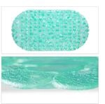 Relaxdays Badewannenmatte Steinoptik PVC Gr&uuml;n Rutschfest 68 cm x 35,5 cm 500 g