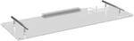 Relaxdays Badewannenablage Acryl Eisen Transparent Silber Rutschfest 4 cm x 68 cm x