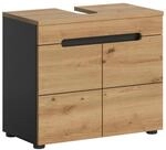 Waschbeckenunterschrank Canu 2-t&uuml;rig Artisan/Grau 55 cm x 63 cm x 34 cm
