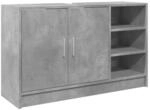 vidaXL Waschbeckenunterschrank Betongrau 90x29x55 cm Holzwerkstoff 848125