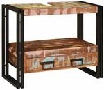 vidaXL Waschbeckenunterschrank mit Regal Massivholz Altholz und Eisen 4102771