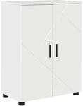 vidaXL Badezimmerschrank mit Speicher Hochglanz Wei&szlig; 60 x 35 x 80 cm 883308