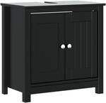 vidaXL Waschbeckenunterschrank BERG Schwarz 60x34x59 cm Kiefernholz 358553