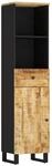vidaXL Badschrank 38x33x160 cm Massivholz Mango Modell 2