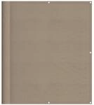 vidaXL Balkon-Sichtschutz Taupe 120x800 cm 100 % Polyester-Oxford 4000250