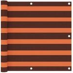 vidaXL Balkon-Sichtschutz Orange und Braun 90x500 cm Oxford-Gewebe 134930