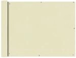 vidaXL Balkon Sichtschutz Oxford-Gewebe 90x600 cm Creme 42339