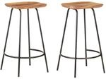 vidaXL Barhocker 2 Stk Massivholz Akazie 320651