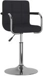 vidaXL Barhocker Schwarz Stoff 334549