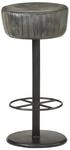 vidaXL Barhocker Grau Echtleder 321874