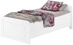 Erst-Holz Wei&szlig;es Seniorenbett 100 x 200 cm Einzelbett Extra Hoch Modell 42 ohne