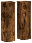 vidaXL Pflanzenst&auml;nder 2 Stk R&auml;uchereiche 17x17x60 cm Holzwerkstoff 852937