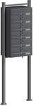 Wiltec 6Er Briefkastenanlage Anthrazit 270X513X1500Mm Standbriefkasten Post