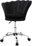 ML-Design Drehstuhl Samt Schwarz H&ouml;henverstellbar 360 Grad 5 Rollen