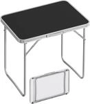WOLTU Campingtisch Klapptisch mit Griff Zusammenklappbar Alu Schwarz