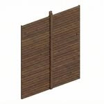Skan Holz R&uuml;ckwand Profilschalung 363 cm x 330 cm Nussbaum