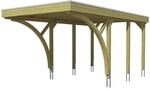 Skan Holz Carport-Set Friesland F mit Einfahrtsb&ouml;gen 320 cm x 555 cm Gr&uuml;n