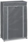 Relaxdays Schuhschrank Vliesstoff Anthrazit mit 5 F&auml;chern 90 cm x 60 cm x 30 cm 1,2