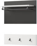Inn.Furn Garderobenpaneel Set in Wei&szlig; und Grau 80 cm Cooper
