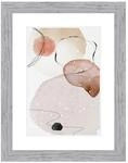WANDStyle Bilderrahmen H750 aus Massivholz in Grau 40 x 50 cm im Stil Landhaus