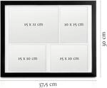 Bomoe Galeria Bilderrahmen 4 Bilder 15x21cm + 10x15cm Schwarz 6tlg