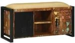 vidaXL Bank Schrank Mehrfarbig 100 x 35 x 50 cm Massivholz Altholz 4013618