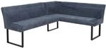 MCW Eckbank O81 &Ouml;ko-Tex Chenille Stoff/Textil Metall 210x159cm Blau