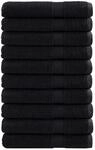 vidaXL Premium-Handt&uuml;cher 2 Stk Schwarz 100x200 600g/m2 100% Baumwolle