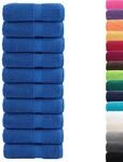 vidaXL Premium Waschhandt&uuml;cher SOLUND 10 St&uuml;ck Blau 30x30cm 600g/m&sup2; 137181