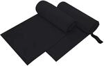vidaXL Sporthandt&uuml;cher 2 Stk Schwarz 200 x 100 cm 42011461