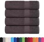 vidaXL Duscht&uuml;cher 4 Stk Anthrazit 70x140 cm 360 g/m&sup2; 100% Baumwolle 136686
