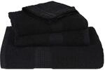vidaXL Handt&uuml;cher 4 Stk Schwarz 100x200 cm 360 g/m&sup2; 100% Baumwolle 136963