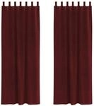 vidaXL Vorh&auml;nge 2 Stk Weinrot 140 x 245 cm Samt 4107311