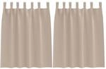 vidaXL Verdunkelungs-Vorh&auml;nge mit Ringen Taupe Polyester 4107548