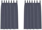 vidaXL Verdunkelungs-Vorh&auml;nge mit Ringen Anthrazit Polyester 4107559