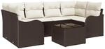 vidaXL Gartensofa-set Braun 55 x 55 x 37 cm Poly-Rattan 3345598