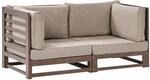 Beliani Gartensofa TRANI Taupe 75x150x72