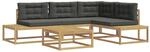 vidaXL Outdoor-Sofagarnitur mit Kissen Wei&szlig; 79 x 79 x 37 cm Polyester 3387006