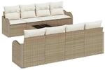 vidaXL Gartensofa-set Beige 55 x 55 x 37 cm Poly-Rattan 3345631