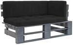 vidaXL Outdoor-Ecksofa Paletten Kiefernholz Impr&auml;gniert Grau 3066560