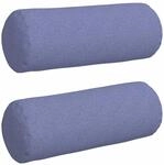 vidaXL Bolsterkissen 2 St&uuml;ck Jeans Blau &Oslash; 25 x 70 cm Stoff 42014325