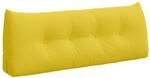 vidaXL R&uuml;ckenkissen Helles Gelb 120 x 24 x 50 cm Stoff 42014479