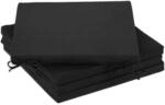 Relaxdays Stuhlkissen Polyester Schaumstoff Schwarz mit Bindeb&auml;ndern 4er Set 3 cm x